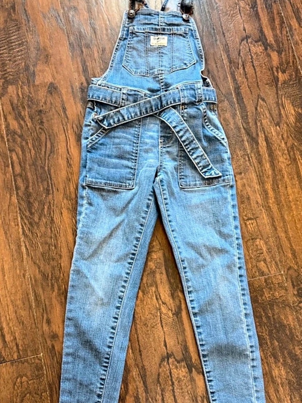 OshKosh B'gosh Kids Denim Overalls in Blue Size 6/6X